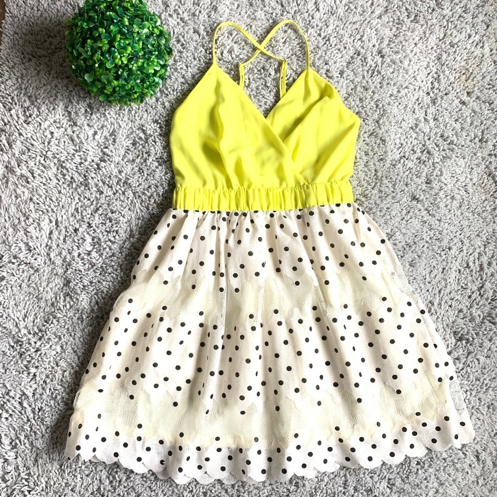 HOMMAGE from‎ L.A. Polka Dot Dress